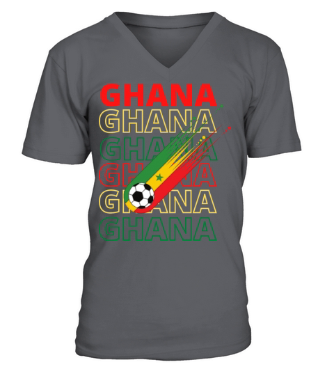 World Ghana Soccer Vintage V-Neck T-shirt