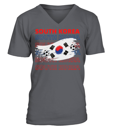 World South Korea Soccer Vintage V-Neck T-shirt
