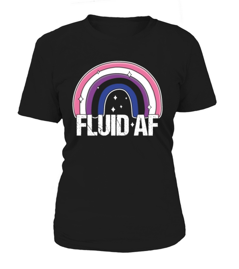 Fluid AF Genderfluid Pride Flag Rainbow Genderquee Women's T-Shirt