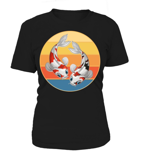 Japanese Koi Fish Vintage Retro Sunset Women's T-Shirt