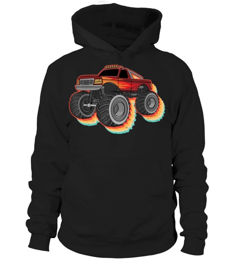 Cool Monster Truck Art For Men Women Vintage Monst Hoodie Unisex