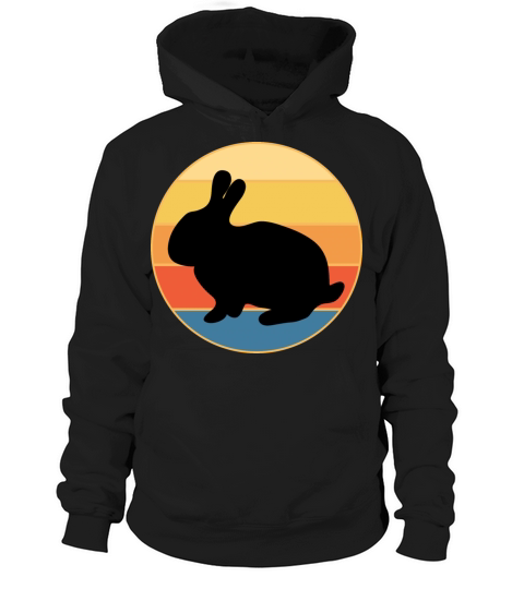 Cute Rabbit Bunny Retro Sunset Vintage Animal Pet Hoodie Unisex