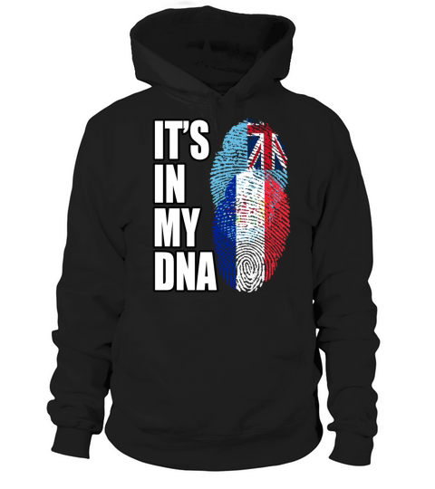 Fijian And French Mix Heritage DNA Flag Hoodie Unisex