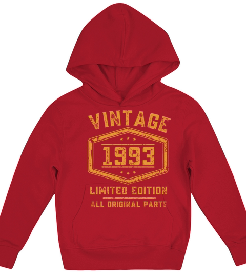 30 Years Vintage 1993 Retro 30th Birthday Kids Hoodie