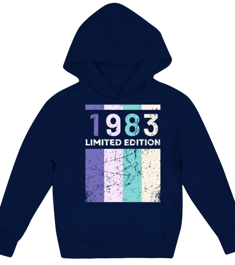 40 Years Vintage 1983 Retro 40th Birthday Kids Hoodie