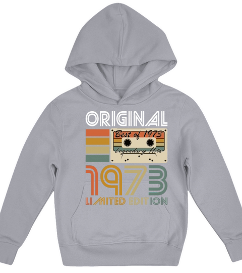 50th birthday vintage 1973 original 1973 Kids Hoodie
