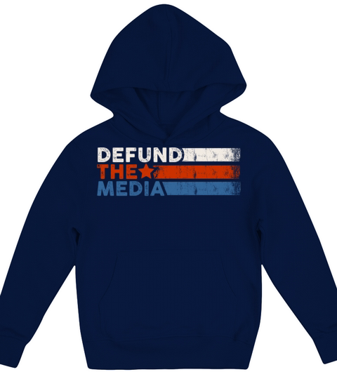 American Flag Political Protest Against Fake News Kids Hoodie