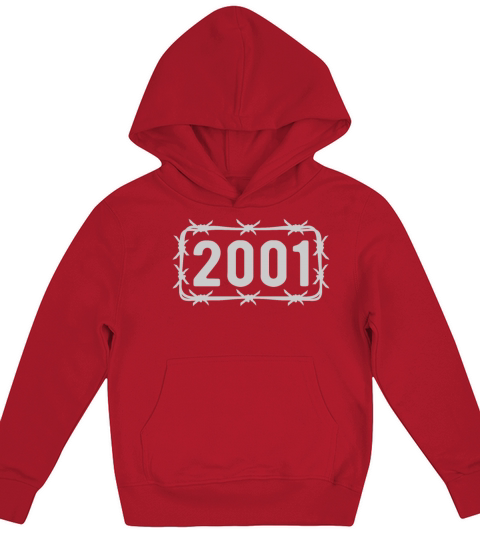Birthday Vintage 2001 Barbed Wire Kids Hoodie