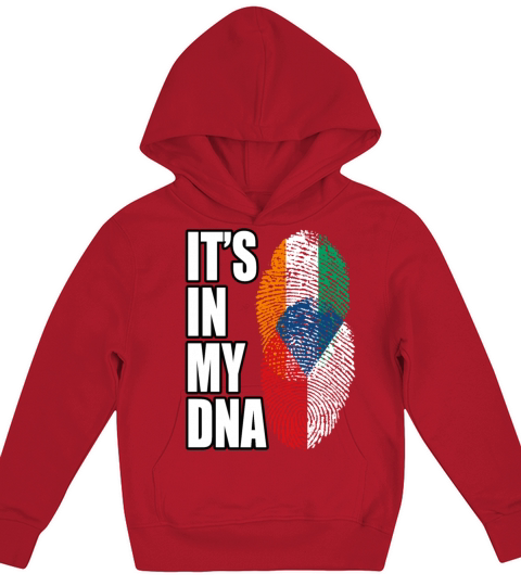 Czech And Ivorian Mix Heritage DNA Flag Kids Hoodie