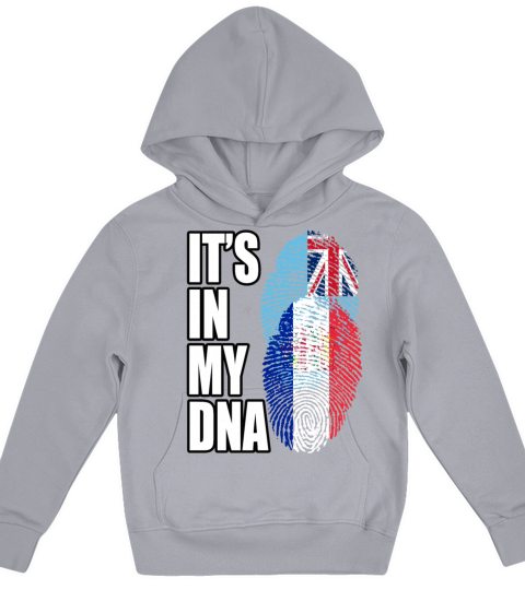 Fijian And French Mix Heritage DNA Flag Kids Hoodie