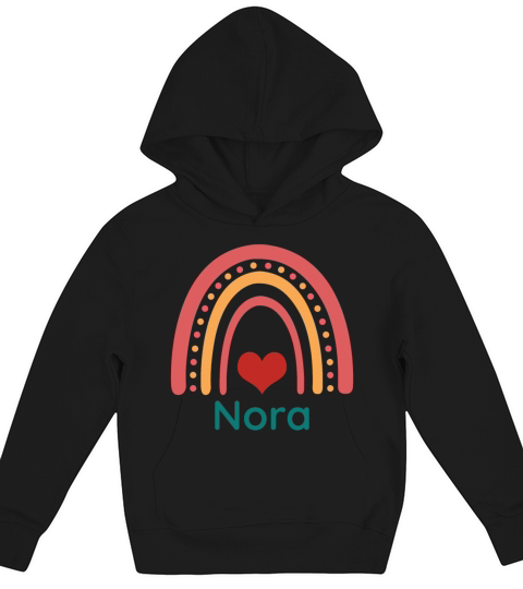 Nora Vintage Boho Rainbow Kids Hoodie