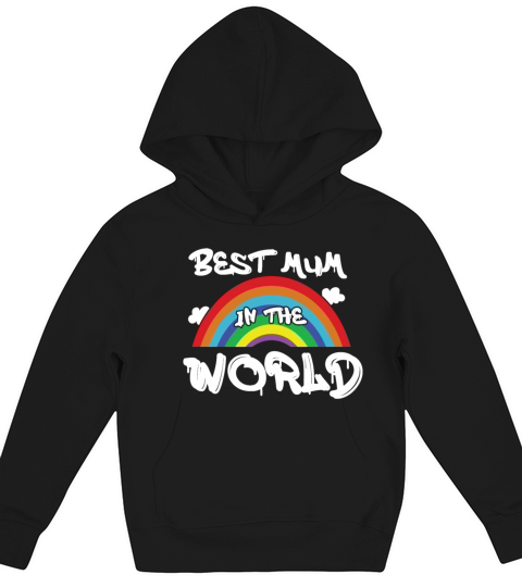 Rainbow Mama Best Mom World Happy Mothers Day Kids Hoodie