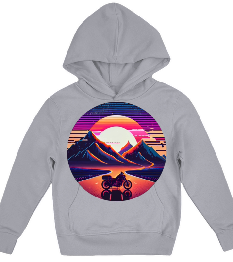 Retrowave Synthwave 80s Design Kids Hoodie