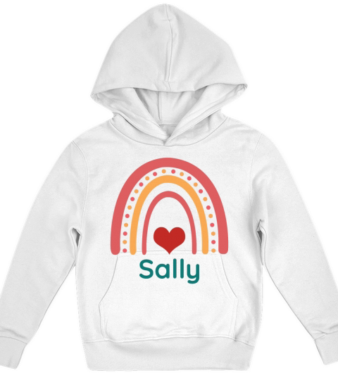 Sally Vintage Boho Rainbow Kids Hoodie