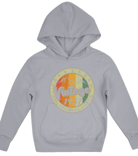 Vintage 1937 Retro 85 Year Old Gift 85th Birthday Kids Hoodie