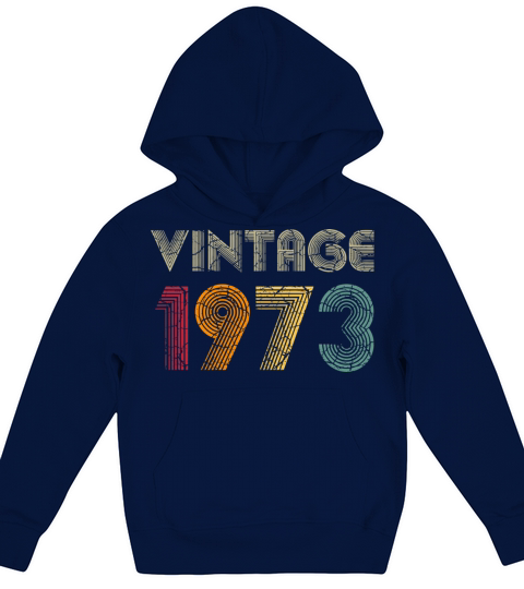 Vintage 1973 48Th Birthday Gift 48 Years Old Kids Hoodie
