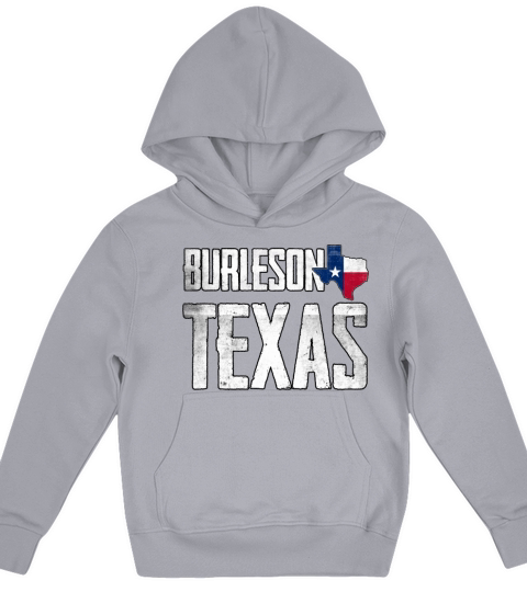 Vintage Burleson Texas Flag Kids Hoodie
