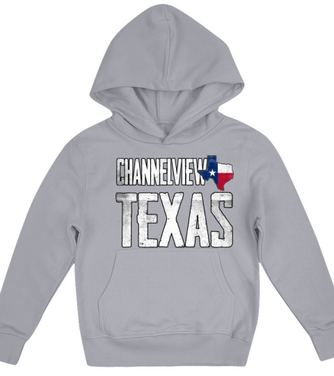 Vintage Channelview Texas Flag Kids Hoodie