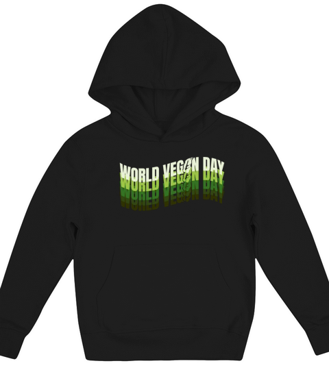 Vintage Logo World Vegan Day Kids Hoodie
