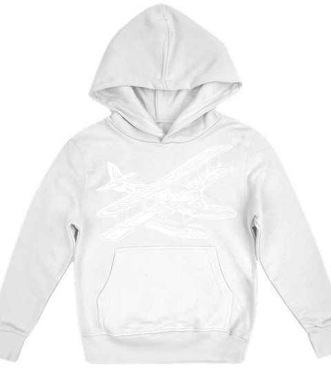 Vintage Single Engine Seaplane Retro Style Kids Hoodie