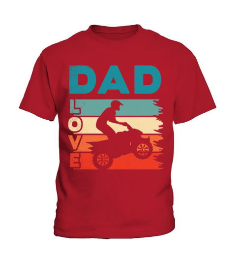 all terrain vehicles DAD love art vintage retro Kids T-Shirt