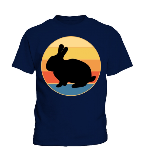 Cute Rabbit Bunny Retro Sunset Vintage Animal Pet Kids T-Shirt