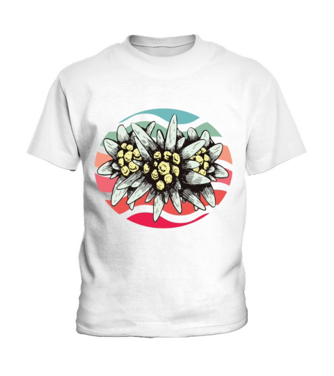 Edelweiss Vintage Switzerland Souvenir Hiking Alps Kids T-Shirt