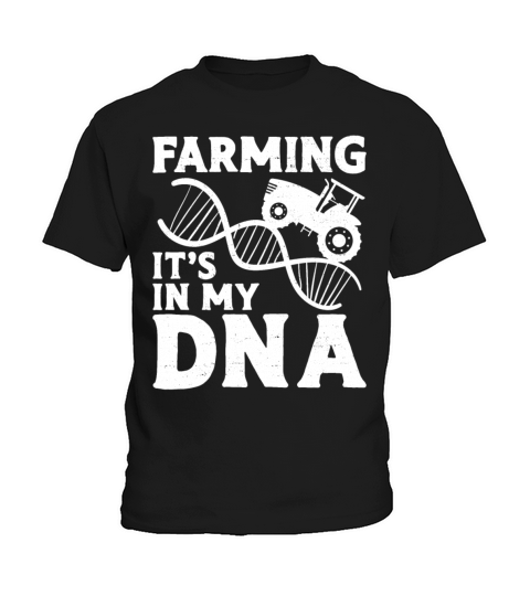 Farming Farmer Dna Vintage Tractor Kids T-Shirt