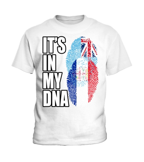 Fijian And French Mix Heritage DNA Flag Kids T-Shirt