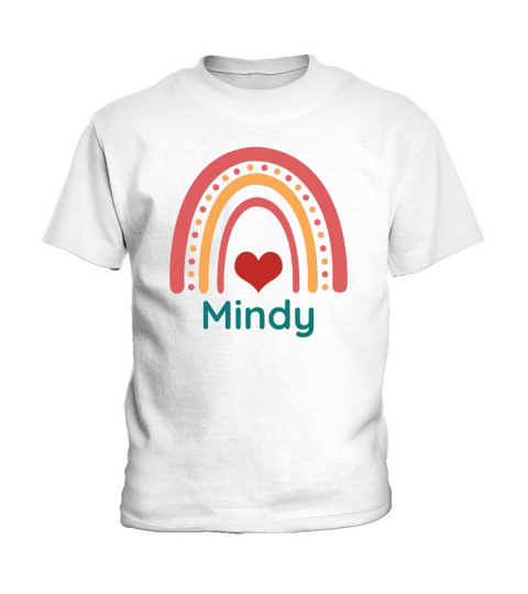 Mindy Vintage Boho Rainbow Kids T-Shirt