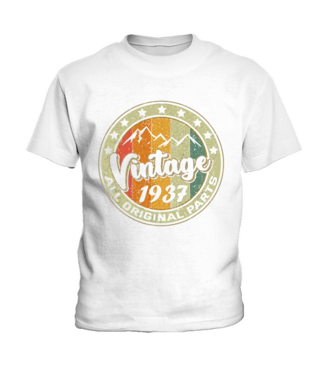 Vintage 1937 Retro 85 Year Old Gift 85th Birthday Kids T-Shirt