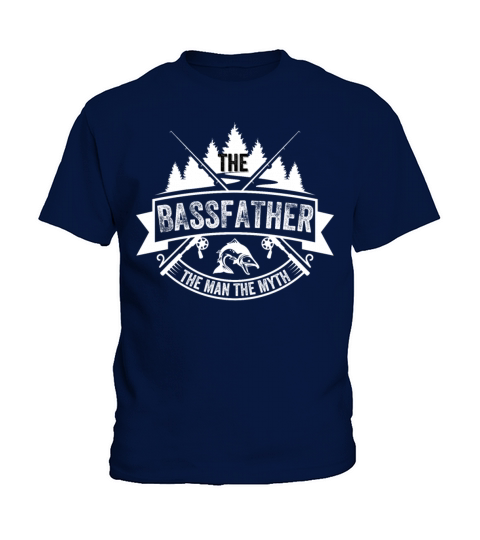 vintage bass fishing fish shirt the bassfather Kids T-Shirt