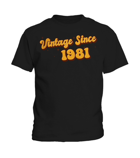 Vintage since 1981 42 Years Old - Groovy 42nd Kids T-Shirt
