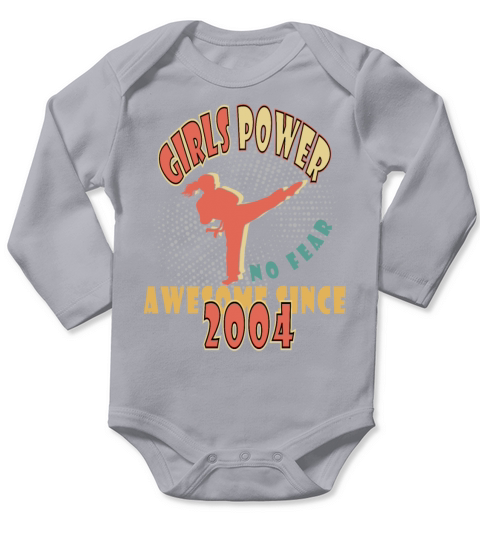 2004 vinatge Girls Power Birthday Long Sleeve Baby One-Piece
