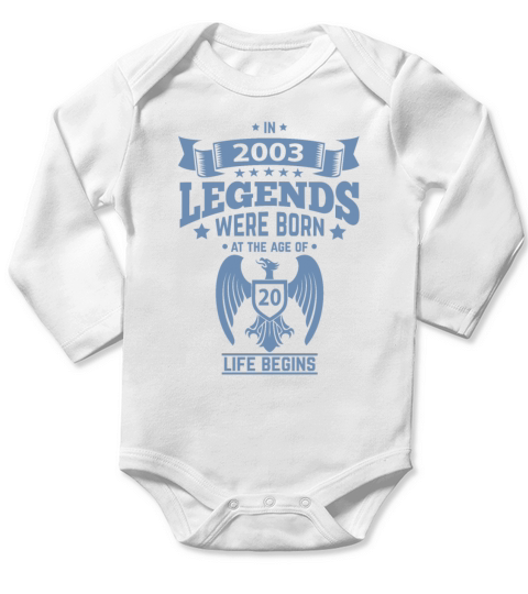 20th Birthday Gifts for Men and Women 2003 Long Sleeve Baby One-Piece