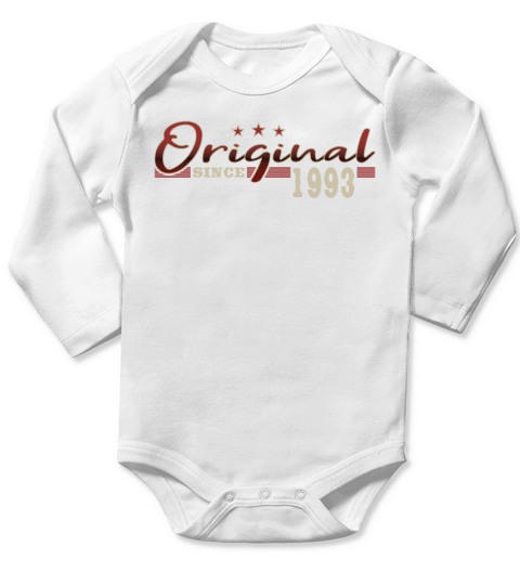 30th birthday vintage 1993 original since 1993 Long Sleeve Baby One-Piece