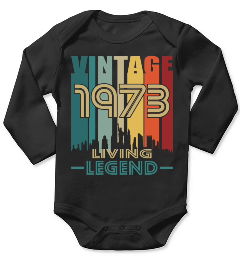 50th birthday vintage 1973 living legend Long Sleeve Baby One-Piece