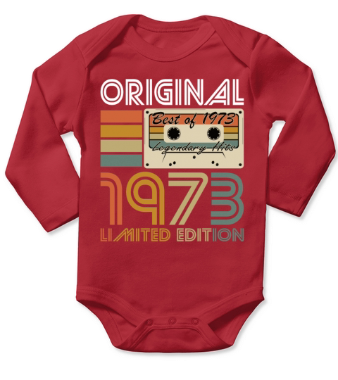 50th birthday vintage 1973 original 1973 Long Sleeve Baby One-Piece