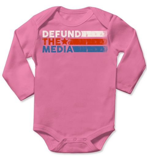 American Flag Political Protest Against Fake News Long Sleeve Baby One-Piece