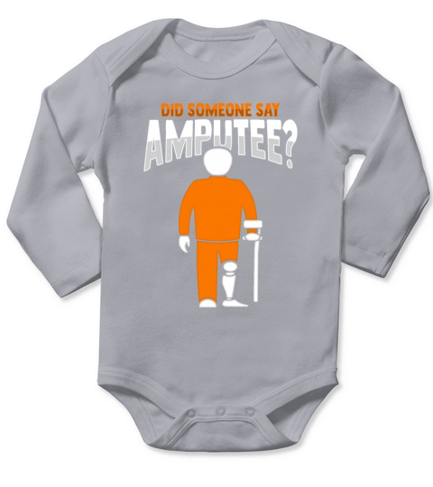 Amputee Joke Leg Prosthetic Design for a Leg Long Sleeve Baby One-Piece