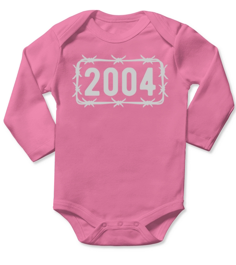 Birthday Vintage 2004 Barbed Wire Long Sleeve Baby One-Piece