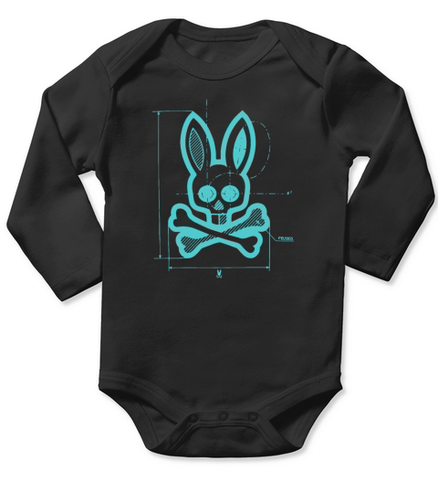 Bunny Psycho Horror Long Sleeve Baby One-Piece