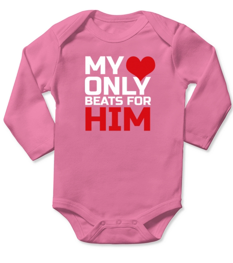 Couple Valentines day Long Sleeve Baby One-Piece