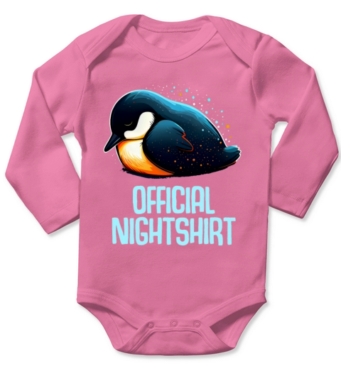Cute Penguin Sleepshirt Nightwear Nightshirt Sleep Long Sleeve Baby One-Piece