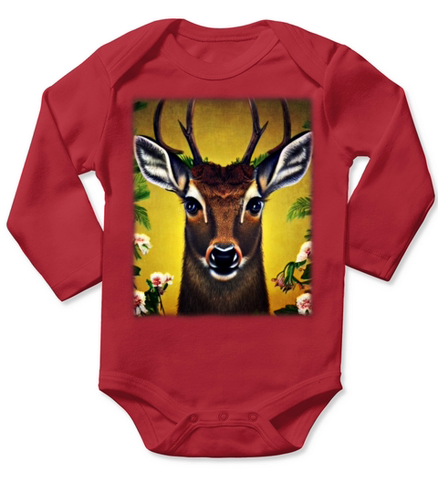 Forest animal deer design Long Sleeve Baby One-Piece