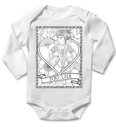 Foxy Lady Funny Magical Fantasy Animal Fox For Wif Long Sleeve Baby One-Piece