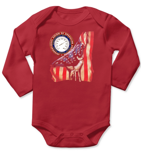 International Union of Operating Engineers American flag shirt OE324 Long Sleeve Baby One-Piece