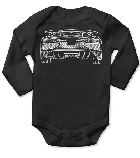 Lamborghini Aventador rear Long Sleeve Baby One-Piece