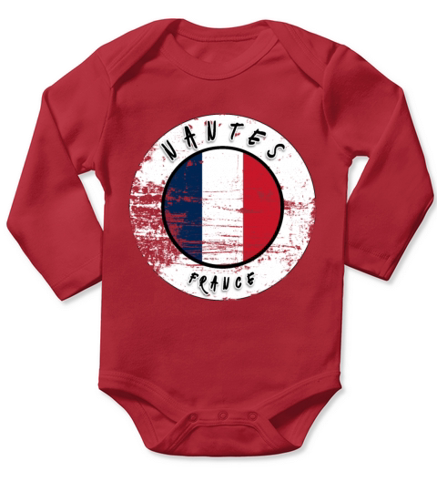 Nantes France Vintage Long Sleeve Baby One-Piece