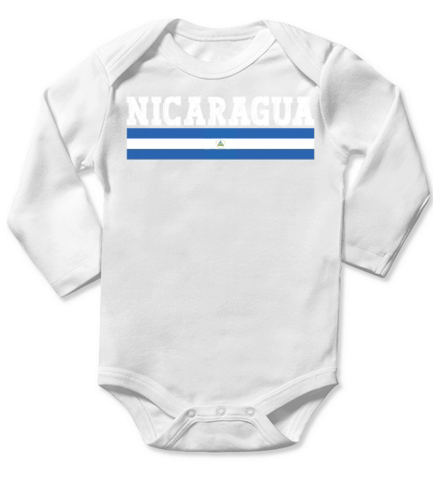 Nicaragua Nicaraguan Flag Vintage Souvenir Nica Long Sleeve Baby One-Piece